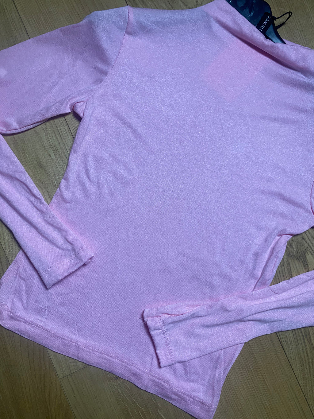 Maglia semi trasparente mezzo collo