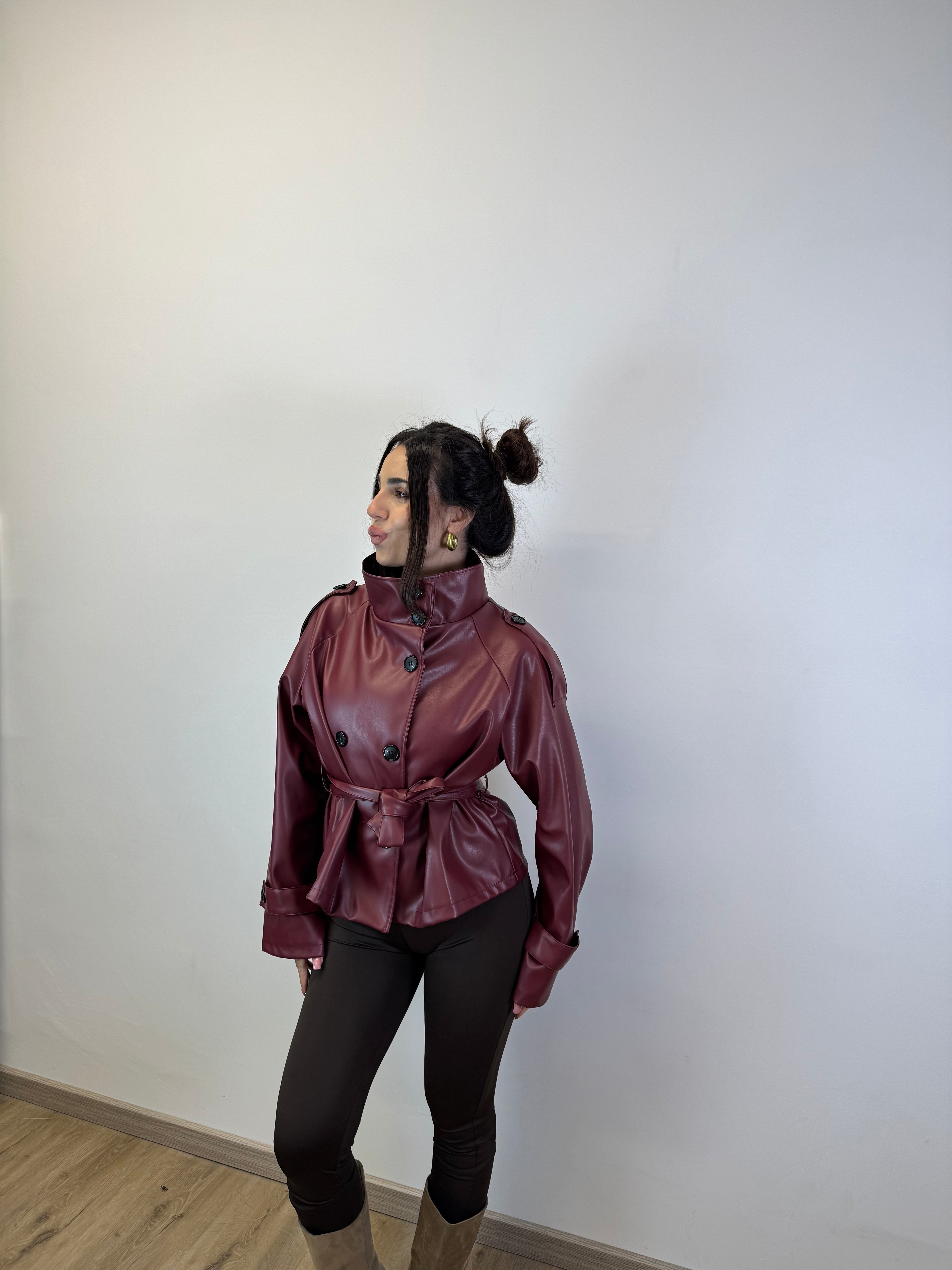 MINI TRENCH AMELIA BORDEAUX