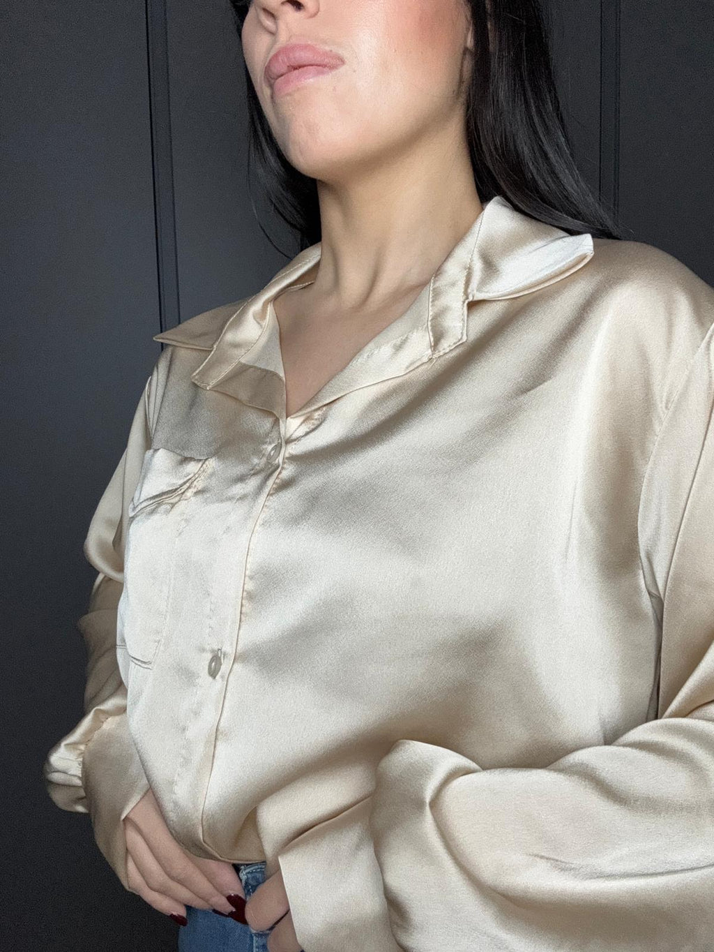 Camicia simil seta