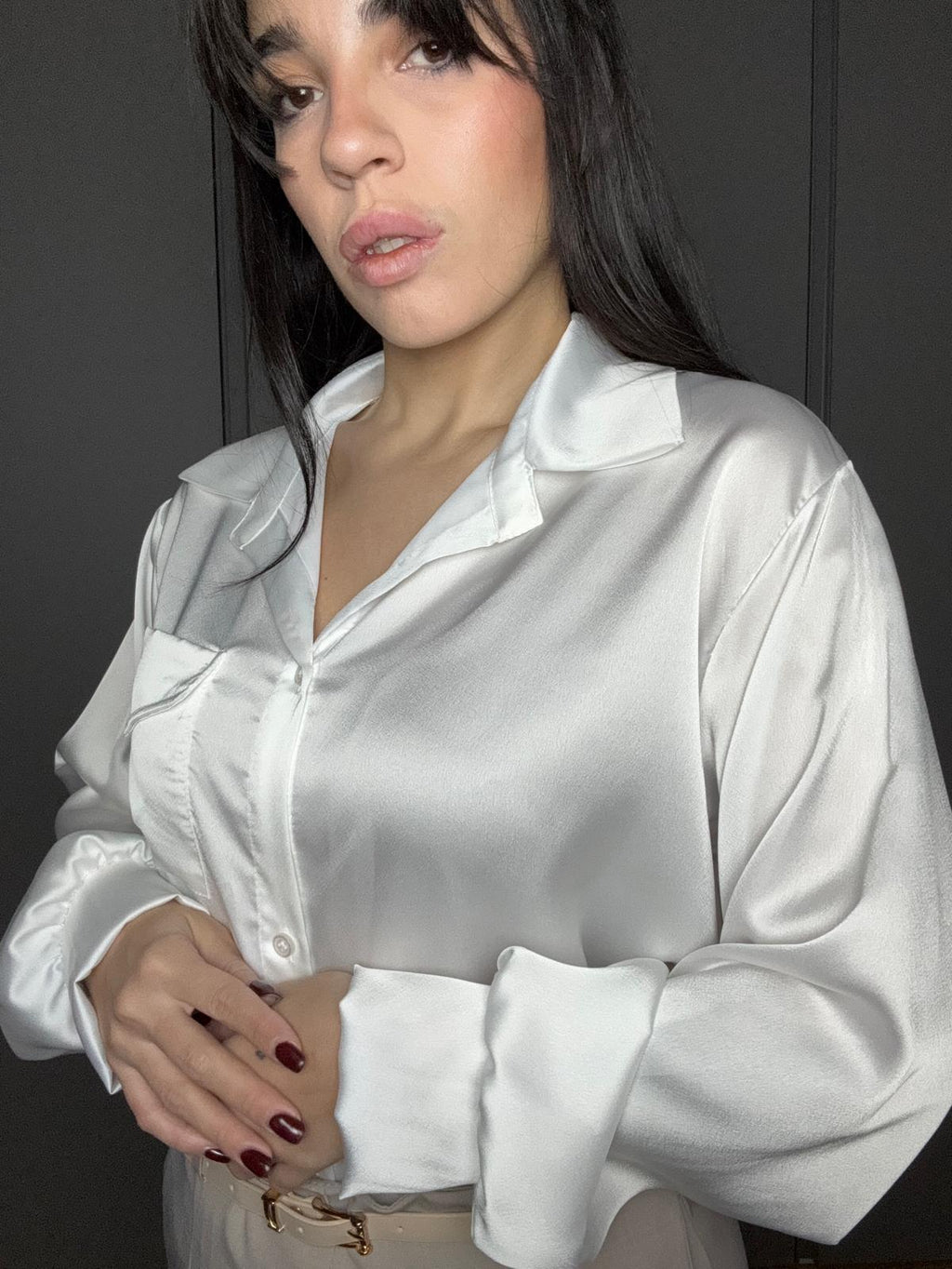 Camicia simil seta