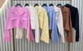Camicia crop over misto Lino