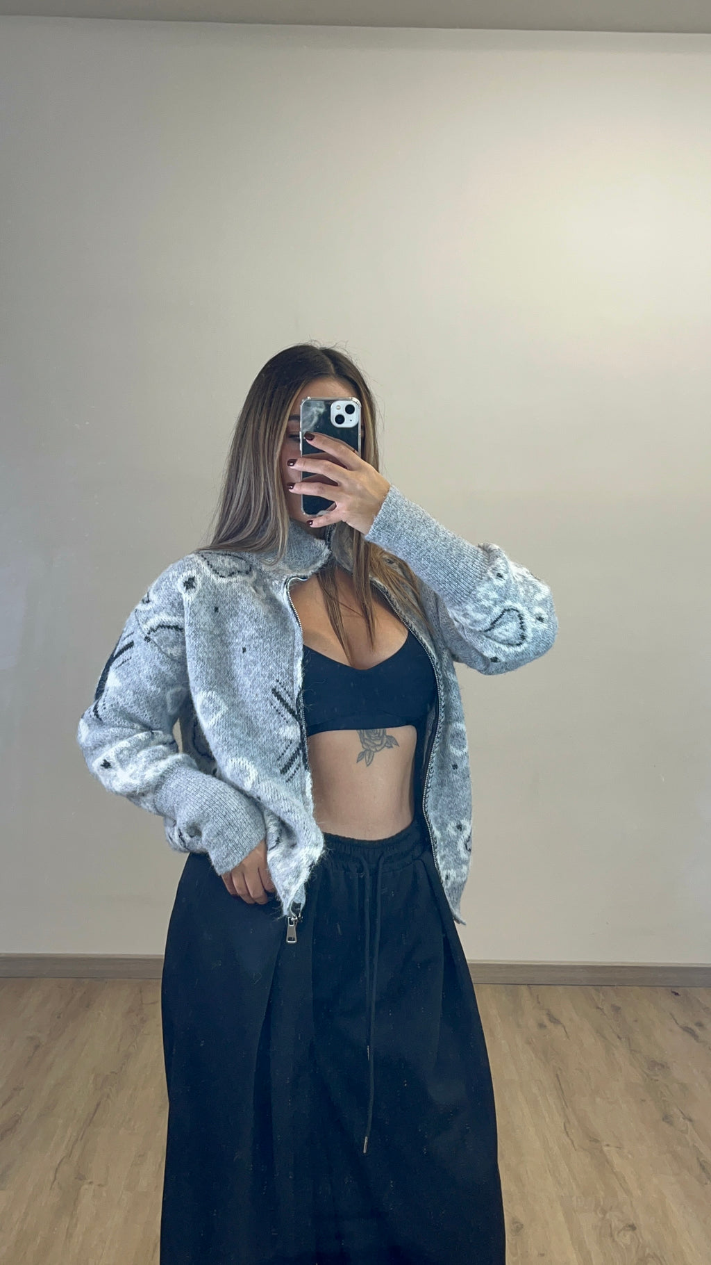 CARDIGAN BANDANA ÉCRU