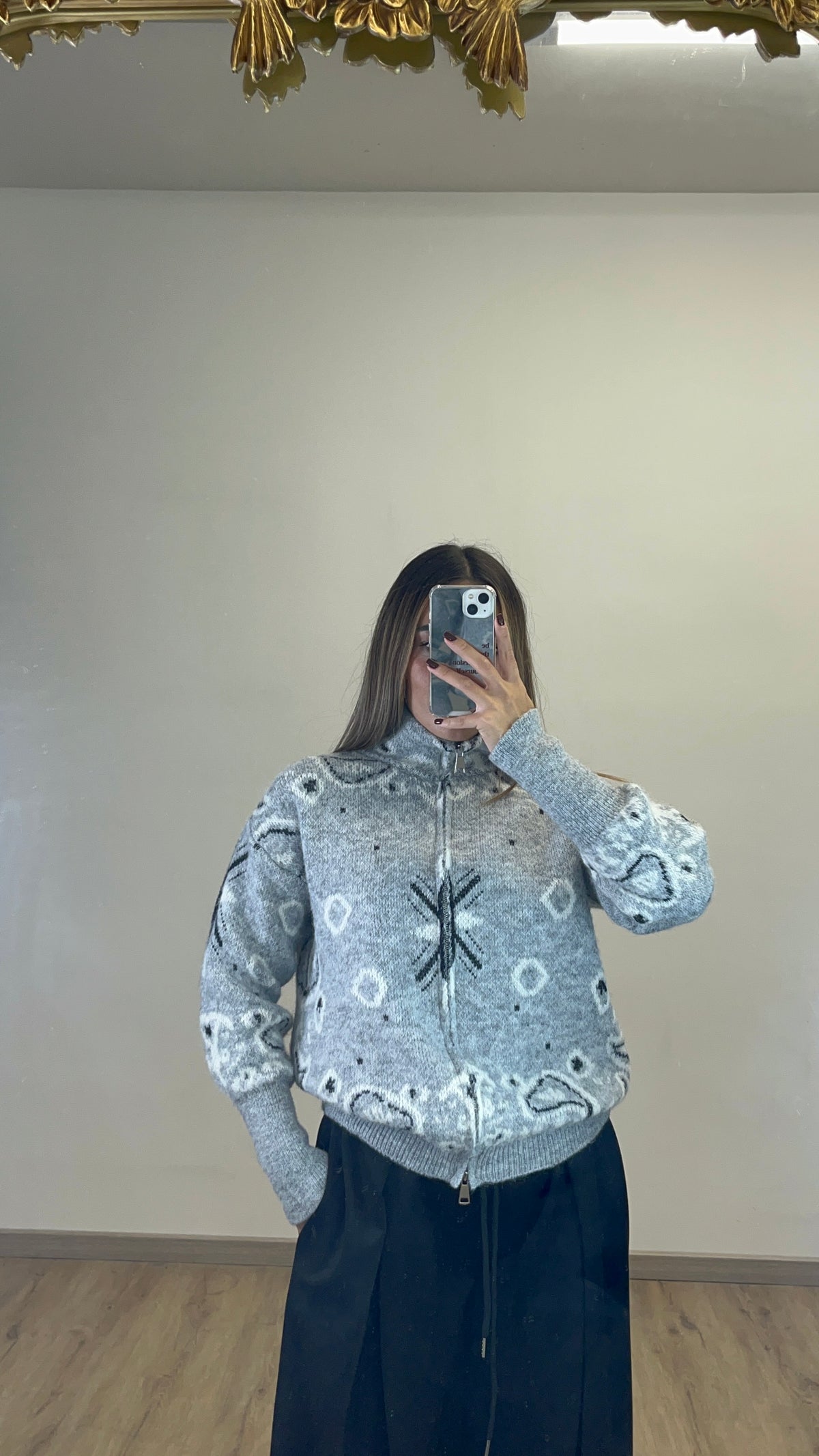 CARDIGAN BANDANA ÉCRU